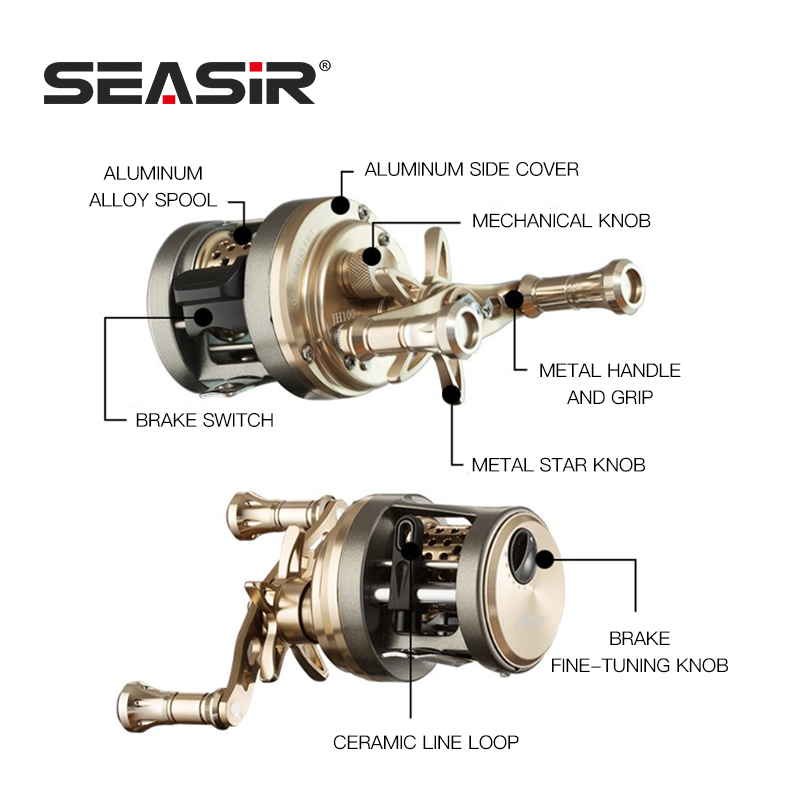 SEASIR JH All METAL Drum Baitc - Abu Garcia Reel Max review and price