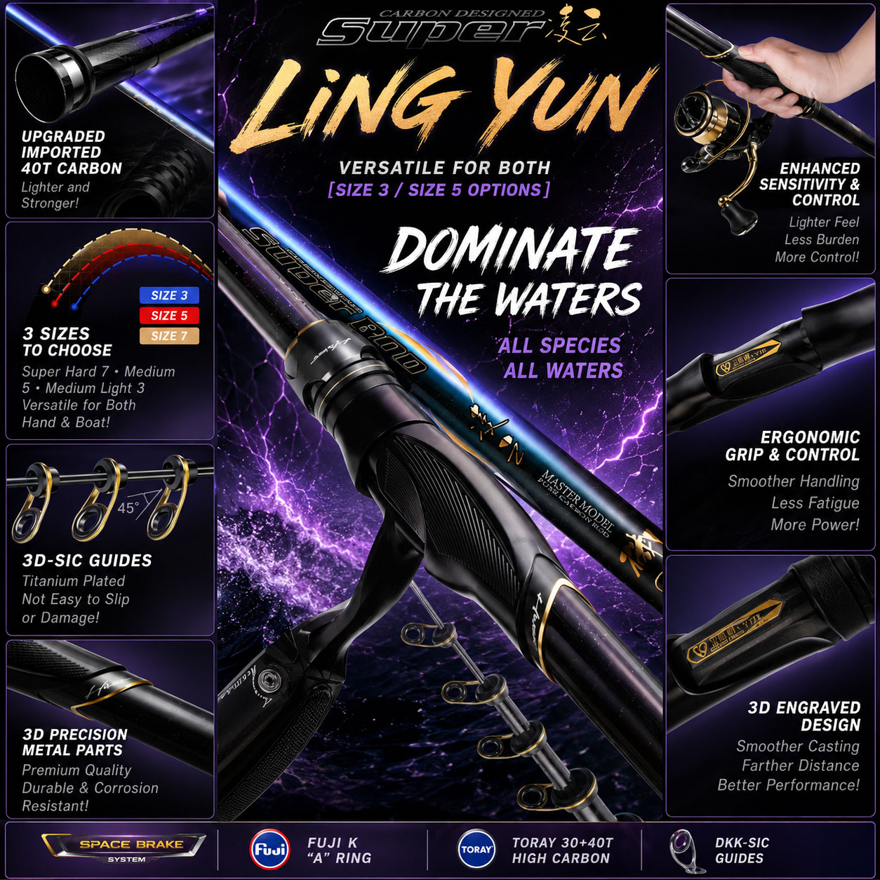 HASIDA Ling Yun Fishing Rod 40 - Kastking Reel Zephyr review and price