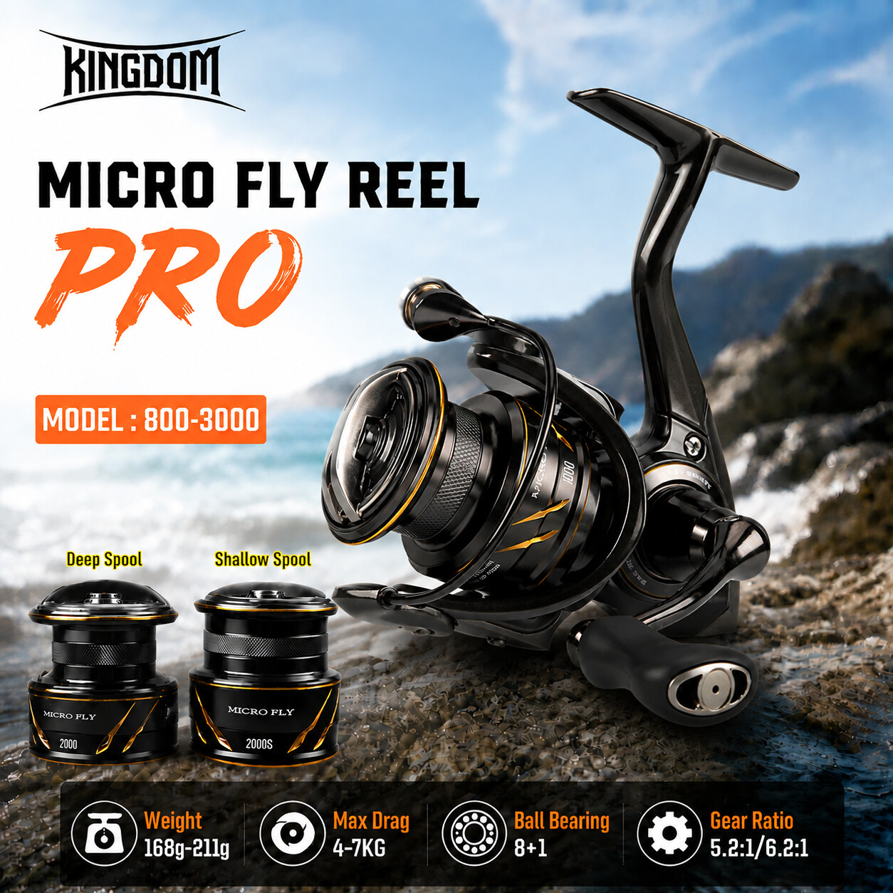 Kingdom Micro Fly Pro Fishing  - Daiwa Reel Bg review and price